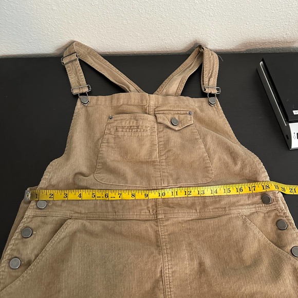 ASOS Denim Brown Corduroy Overall Dress Women's Size 12 - Picture 9 of 10